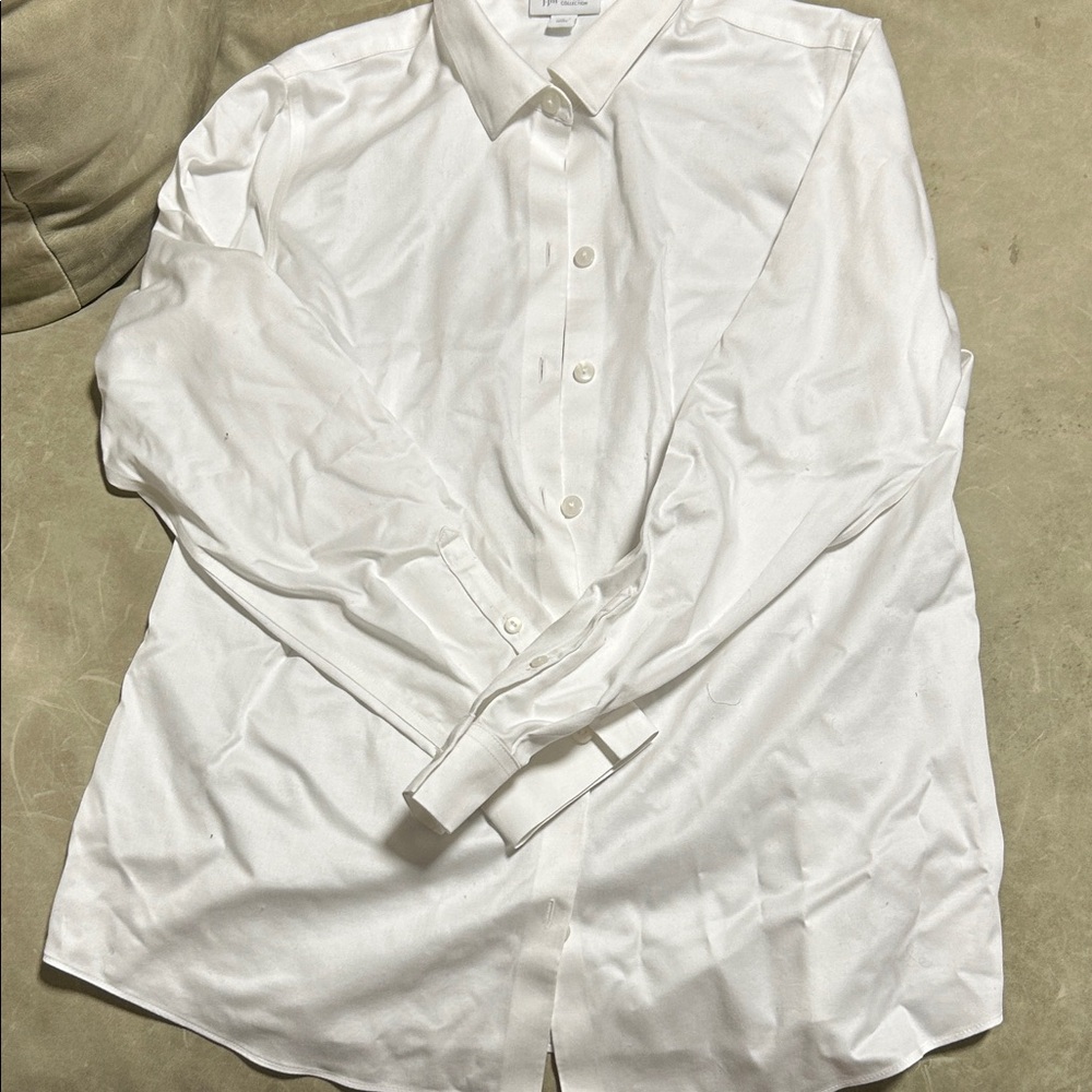 J. Jill White Women's Button-Front Blouse